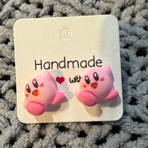 🌟3/$20 Eligible! NWT Pink Kirby Kids Stud Earrings